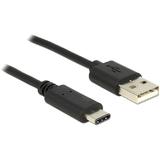 DELOCK USB Male la USB-C Male, 1 m, Black