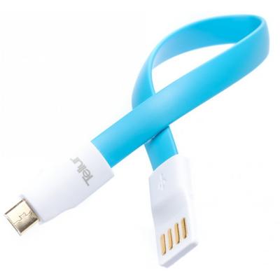 Tellur Magnetic USB Male la microUSB Male, 0.2 m, Blue