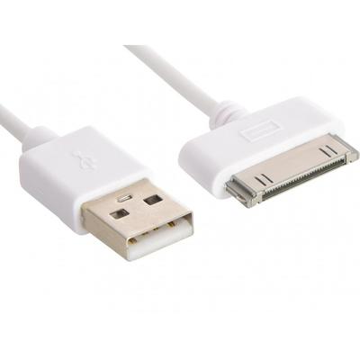Sandberg USB Male la Apple 30 pin Male, 5 m, White
