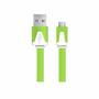 Esperanza Flat, USB Male la microUSB Male, 1 m, Green
