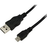 USB Male la microUSB Male, 0.6 m, Black