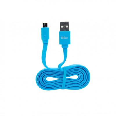 Tellur USB Male la microUSB Male, 1 m, Blue
