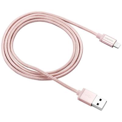 CANYON USB Male la Lightning Male, MFi, 1 m, Rose Gold