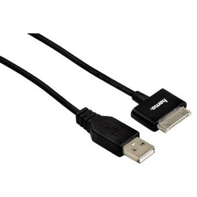 HAMA USB Male la Apple 30 pin Male, MFi, Black, 80803
