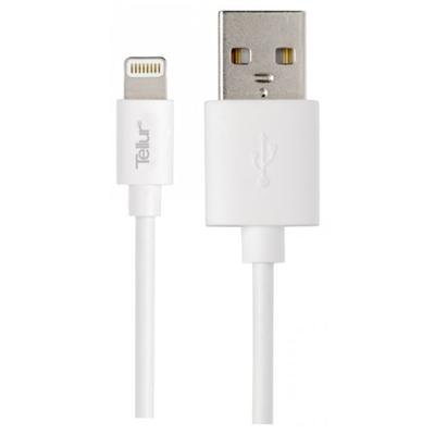 Tellur USB Male la Lightning Male, 1 m, White