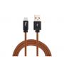Tellur USB Male la USB-C Male, Leather, 1 m, 3A, Brown