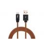 Tellur USB Male la Lightning Male, MFI, Leather, 1 m, 2.4A, Brown