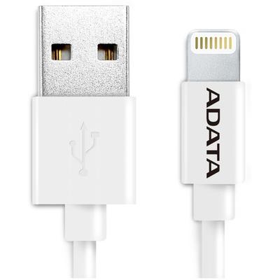 ADATA USB Male la Lightning Male, MFi, 1 m, White