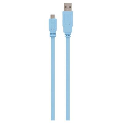 TnB USB Male la microUSB Male, 0.30 m, Blue