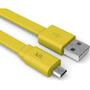 Kit USB Male la microUSB Male, LED, 1 m, Yellow