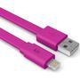 Kit USB Male la Lightning Male, MFi, LED, 1 m, Pink