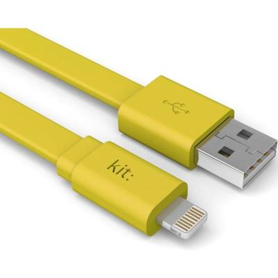 Kit USB Male la Lightning Male, MFi, LED, 1 m, Yellow
