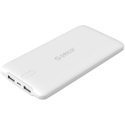 Orico LD100, Li-Polymer, 10000 mAh, 2.4A, 2x USB, Fast Charge, alb