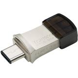 Memorie USB Transcend JetFlash 890 64GB USB 3.0 + Type-C Silver