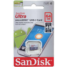 Card de Memorie SanDisk Android microSDXC Ultra 64GB UHS-I U10 Class 10 80 MB/s