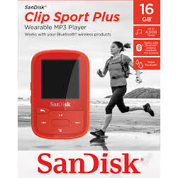 Mp3 Player Sandisk MP3 16GB CLIP SPORT PLUS - red