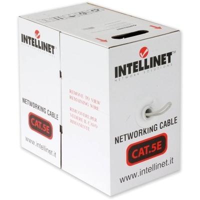 Cablu FTP Intellinet, cat. 5E, 305 m Box, Stranded, 26 AWG, Cupru, ecranat, Gray "337892"