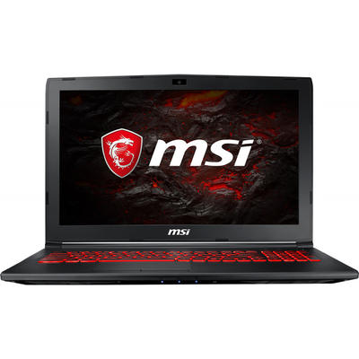 Laptop MSI Gaming 15.6" GL62M 7REX, FHD, Procesor Intel Core i7-7700HQ (6M Cache, up to 3.80 GHz), 8GB DDR4, 1TB + 128GB SSD, GeForce GTX 1050 Ti 4GB, FreeDos, Black, Red Backlit