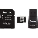 Card de memorie Hama MicroSD 8GB, Class 10 + Adaptor SD si USB, 114971