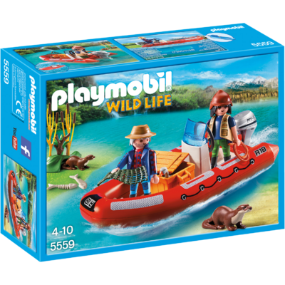 Jucarie PLAYMOBIL Inflatable Boat with Explorers