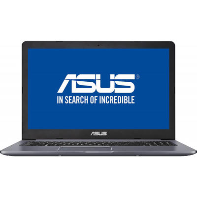 Laptop Asus 15.6" VivoBook Pro 15 N580VD, FHD, Procesor Intel Core i7-7700HQ (6M Cache, up to 3.80 GHz), 8GB DDR4, 1TB, GeForce GTX 1050 4GB, Endless OS, Grey