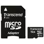 Card de Memorie Transcend Micro SDHC 16GB + Adaptor SD