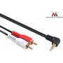 Cablu Maclean MCTV-825 Jack Angled 90° to 2 RCA Cable 3m black