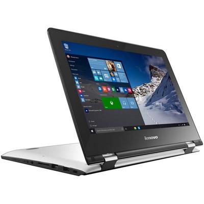 Laptop Lenovo 11.6" Yoga 300-11 (Flex 3), HD Touch, Procesor Intel Celeron N3060 (2M Cache, up to 2.48 GHz), 4GB, 32GB eMMC, GMA HD 400, Win 10 Home, White