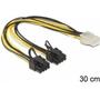 Cablu Delock Cable PCI Express power supply 6 pin female > 2 x 8 pin male