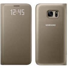 Samsung Husa de protectie tip Book LED View Gold pentru G930 Galaxy S7