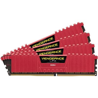 Memorie RAM Corsair Vengeance LPX Red 32GB DDR4 4000MHz CL19 Quad Channel Kit