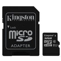 Card de Memorie Kingston Micro SDHC 32GB Clasa 10, UHS-I + Adaptor SD
