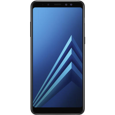 Smartphone Samsung Galaxy A8 (2018), Ecran Full HD+, Gorilla Glass, Octa Core, 32GB, 4GB RAM, Dual SIM, 4G, NFC, Tri-Camera: 16 mpx + 16 mpx + 8 mpx, Senzor amprenta, Fast Charge, Black