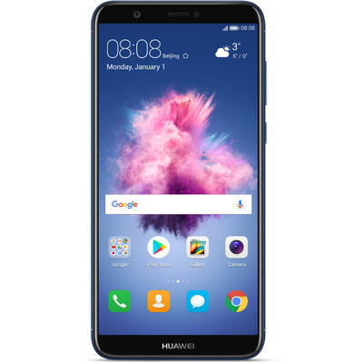 Smartphone Huawei P Smart, Ecran Full HD+, Kirin 659 2.36GHz, Octa Core, 32GB, 3GB RAM, Dual SIM, 4G, Tri-Camera: 13 mpx + 8 mpx + 2 mpx, Senzor amprenta, baterie 3000 mAh, Blue