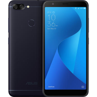 Smartphone Asus ZenFone Max Plus (M1), Ecran Full HD+ aspect 18:9, Qcta Core, 32GB, 3GB RAM, Dual SIM, 4G, TriCamera: 16 mpx + 8 mpx + 8 mpx, senzor amprenta, baterie 4130 mAh, Deepsea Black