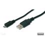 Assmann USB 2.0 Male tip A -  microUSB 2.0 Male tip B, 1.8m, negru