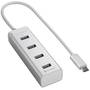 Hub USB Sharkoon 4-Port USB 3.0 Aluminium Hub Type C Silver