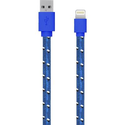 Serioux Braided USB Male la Lighning Male, MFi, 1m, Blue