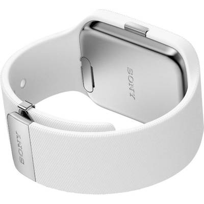 Smartwatch Sony 3 (SWR50) argintiu, curea silicon alb