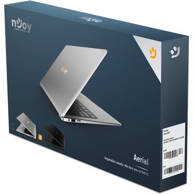 Laptop nJoy 13.3'' Aerial, FHD IPS, Procesor Intel Celeron N3350 (2M Cache, up to 2.4 GHz), 4GB, 32GB eMMC, GMA HD 500, Win 10 Home, Black