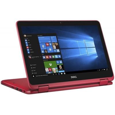 Laptop Dell 11.6" Inspiron 3168 (seria 3000), HD Touch, Procesor Intel Celeron N3060 (2M Cache, up to 2.48 GHz), 2GB, 32GB eMMC, GMA HD 400, Win 10 Home, Red