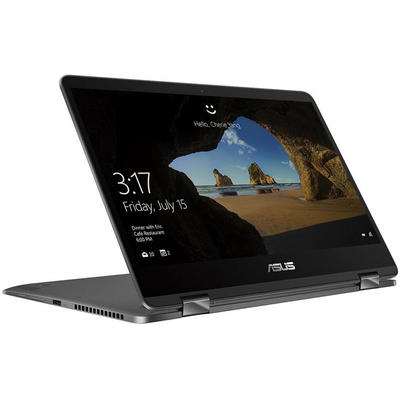 Laptop Asus 14" ZenBook Flip UX461UA, FHD Touch, Procesor Intel Core i5-8250U (6M Cache, up to 3.40 GHz), 8GB, 256GB SSD, GMA UHD 620, Win 10 Home, Gray