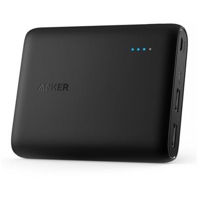 Anker PowerCore, 10400 mAh, 3A, 2x USB, Black, tehnologia PowerIQ