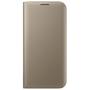 Samsung Husa de protectie tip Book Flip Wallet Gold pentru G935 Galaxy S7 Edge