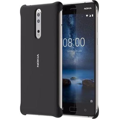 Nokia Protectie pentru spate Soft Touch Black pentru Nokia 8