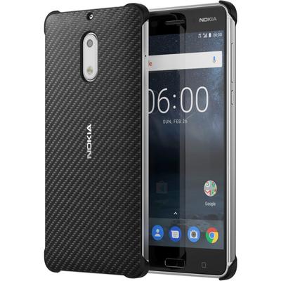 Nokia Protectie pentru spate Carbon Fiber Onyx Black pentru Nokia 6