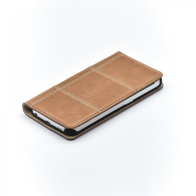 Tellur Husa protectie de tip Book Patchwork Brown pentru Galaxy S6 Edge