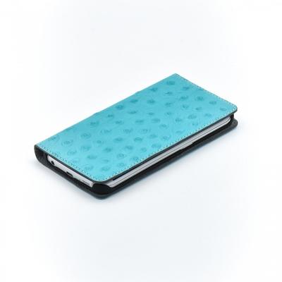 Tellur Husa protectie de tip Book Ostrich Leather Magnetic Turquoise pentru Galaxy S6 Edge