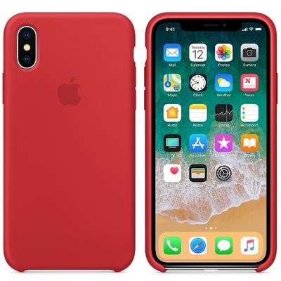 Apple Protectie pentru spate MQT52ZM/A Silicone Red pentru iPhone X