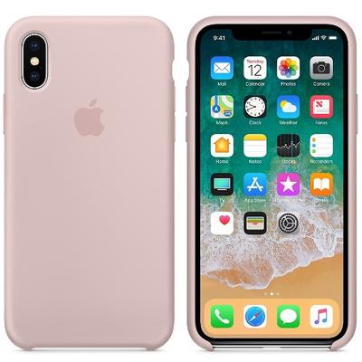 Apple Protectie pentru spate MQT62ZM/A Silicone Pink Sand pentru iPhone X